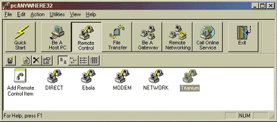 Figure 6: Using pcANYWHERE for Site Administration</FONT></TD></tr><p>
<tr>
<td>
      <font size=1 face=