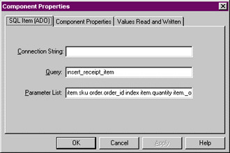 Figure 1: SQL Item ADO Properties