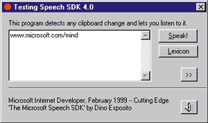 Figure 6: Speech Message Box