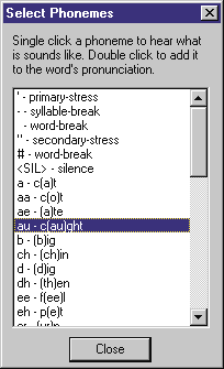 Figure 12: Phonemes