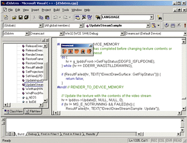 Figure 11 Creating a Game for Dreamcast using Visual Studio