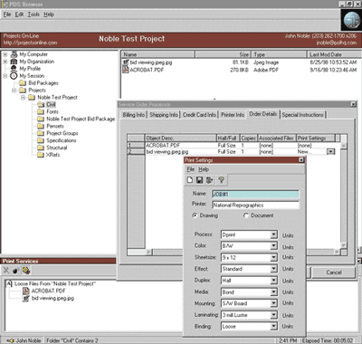 Figure 4: Prnting PDS Projects