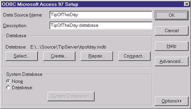 Figure 8: Configuring TipOfTheDay