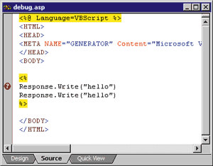 Figure 2: Inactive Breakpoints