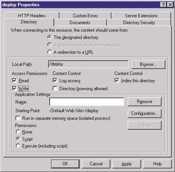 Figure 5: Enable the Write Option