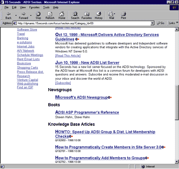 Figure 6: The ADSI Focus Section