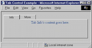 Figure 7: Tab Control Using DHTML