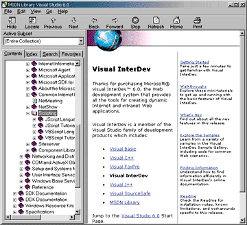 Figure 3: Visual InterDev 6.0 Reference