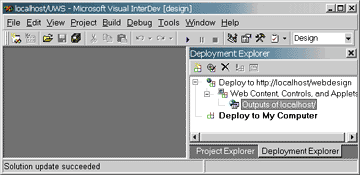 Figure 6: The Project Deployment Explorer