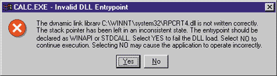 Figure 2 An Invalid DLL Entry Point