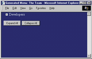 Figure 3: Collapsing all Menu Items