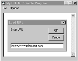 Figure 8: Loading a URL