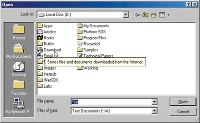 Figure 13 The Open File Dialog 