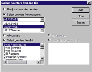 Figure 3 Selecting Counters