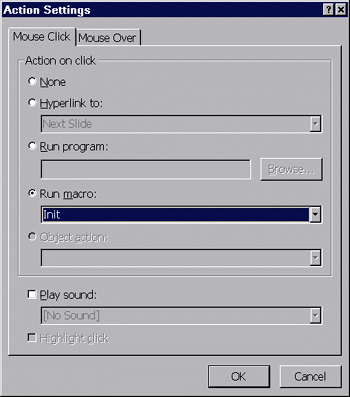 Figure 6: Configuring Action Settings