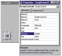 Figure 1: Script Control Properties