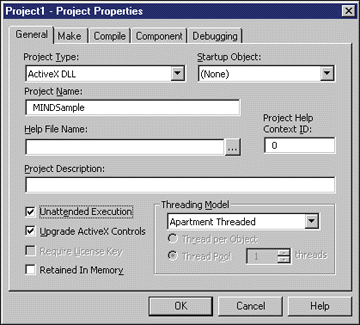 Figure 5: Project Properties Box