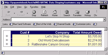 Figure 1: Displaying Customers and Order Totals