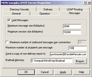 Figure 6: Message Settings