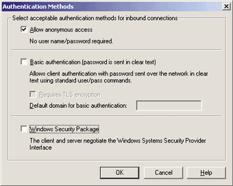 Figure 8: Authentication Settings