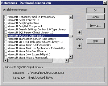 Figure 1: SQLOLE Object Library