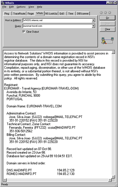 Figure 4: Detailed Information from WhoIs