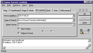 Figure 5: Validating the IP Address in NSLookup