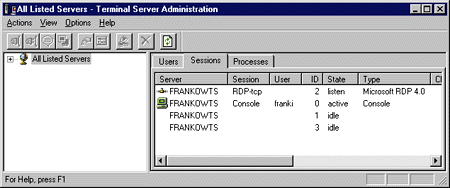 Figure 5 Terminal Server Administration