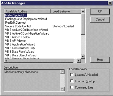 Figure 8 Add-in Manager