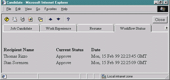 Figure 3: Workflow Status