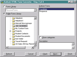 Figure 6: Outlook HTML Form Converter