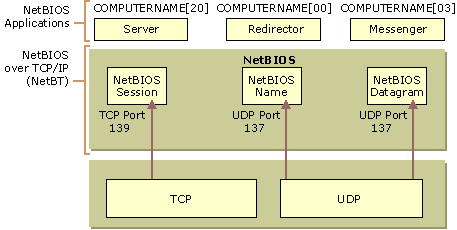 Figure 1.13    NetBIOS Names and Services