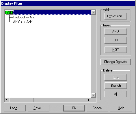 Figure 9.5    Display Filter Dialog Box