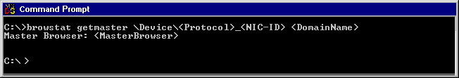 Figure I.13    Locating the Current Master Browser