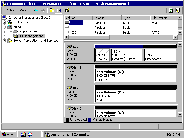 Figure 19.2    Disk Management MMC Snap-In