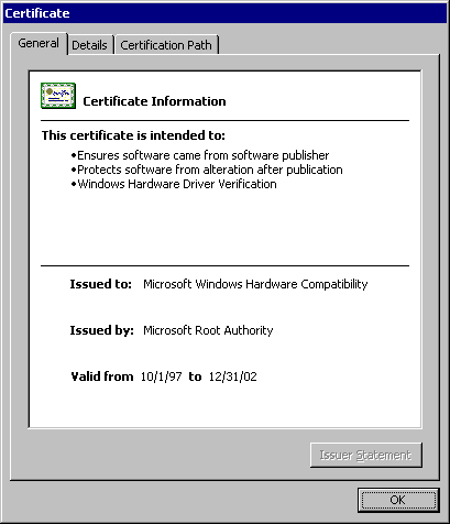 Figure 16.14    Certificate General Dialog Box