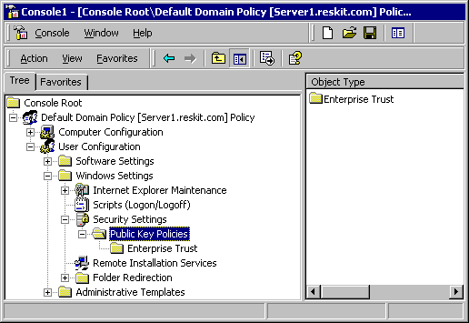 Figure 16.13    Public Key Policies for Users