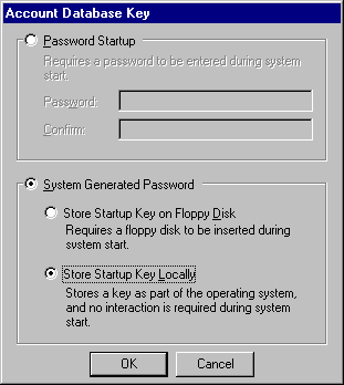 Figure 15.16    Account Database Key Dialog Box