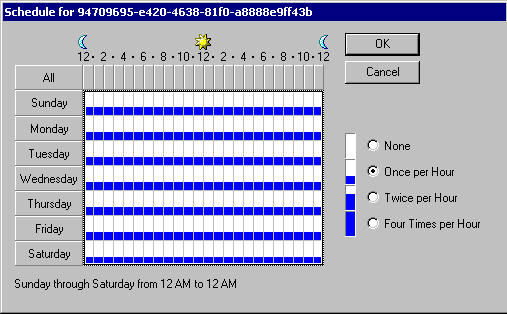 Figure 18.5    Default Replication Schedule for SYSVOL