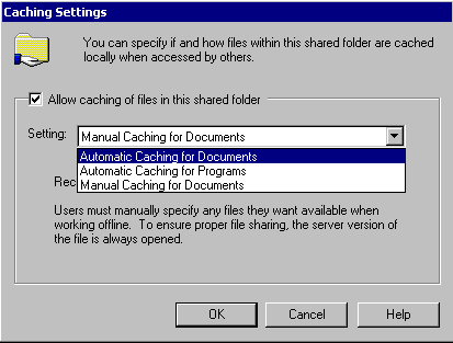 Figure 21.2    Caching Settings