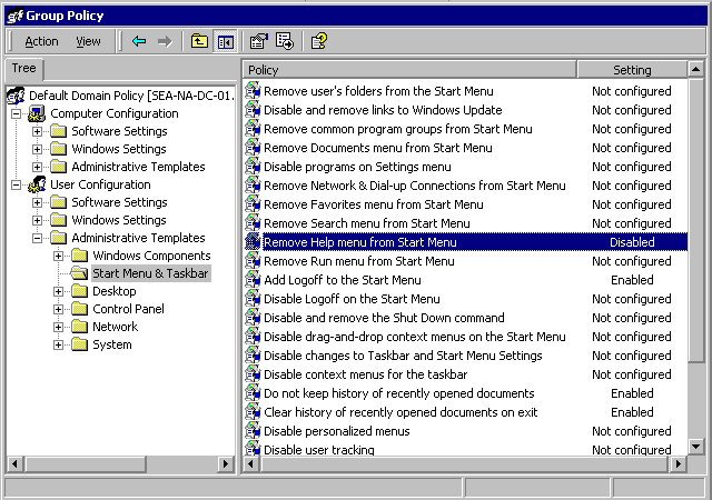 Figure 22.3    Administrative Template Group Policy Settings