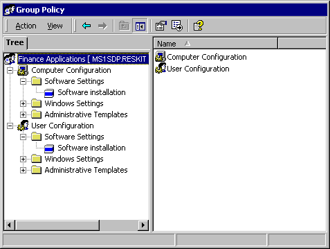 Figure 23.2    Software Installation User and Computer Configuration