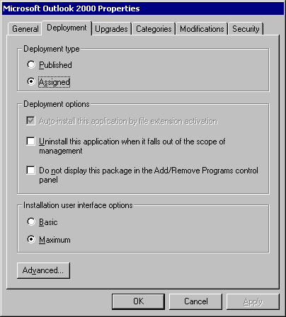 Figure 23.5    Application Deployment Properties