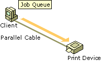 Figure 4.2    Local, Directly Attached Print Device