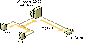 Figure 4.8    Protocol Links for Remote Printing