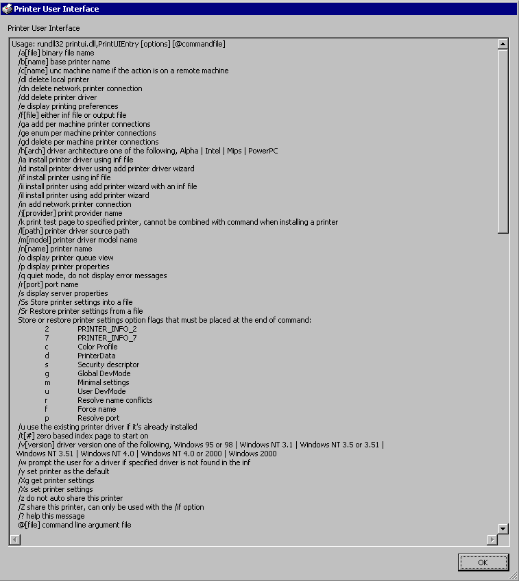 Figure 4.17    Rundll32 Options