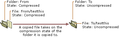 Figure 3.9    Copying a Compressed File to an Uncompressed Folder