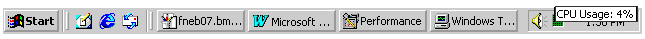 Figure 5.9    Task Manager CPU Gauge Shown on the Taskbar