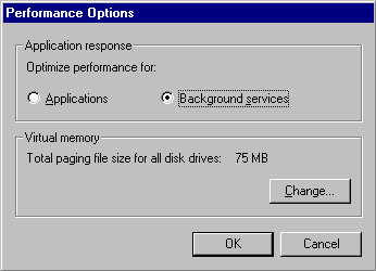 Figure 7.20    Performance Options Dialog Box in System Properties