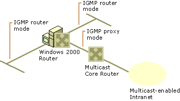 Figure 4.8    Peripheral Router in a Multicast-Enabled Intranet